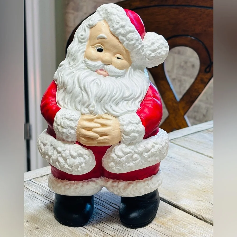 Vintage 70’s Atlantic Mold Winking Santa Clause. 9”T Heavy | Christmas | Holiday